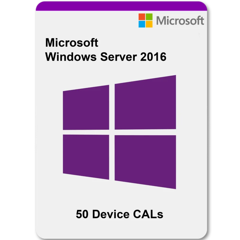 Microsoft Windows Server 2016 50 Device Cals Product key