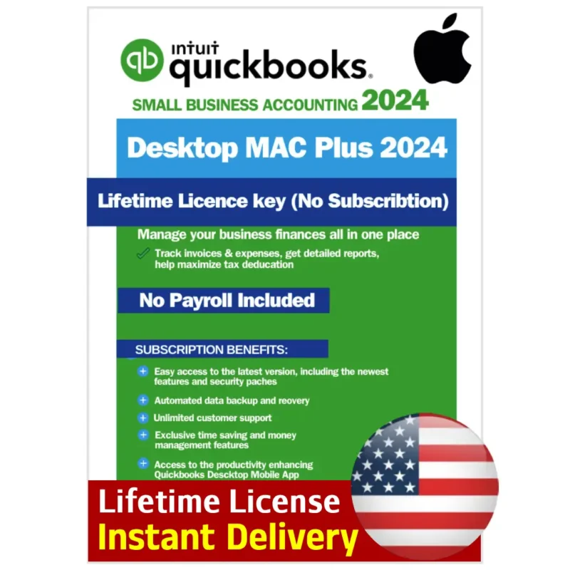 QuickBooks Mac Desktop 2024 - Lifetime License 1 User Key US
